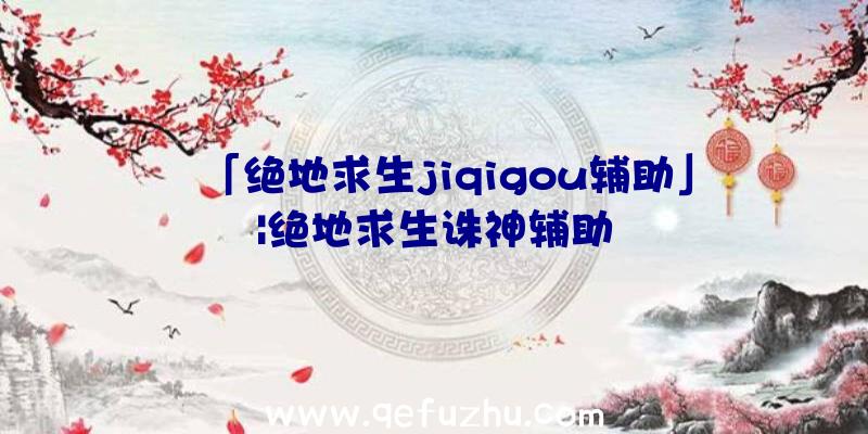 「绝地求生jiqigou辅助」|绝地求生诛神辅助